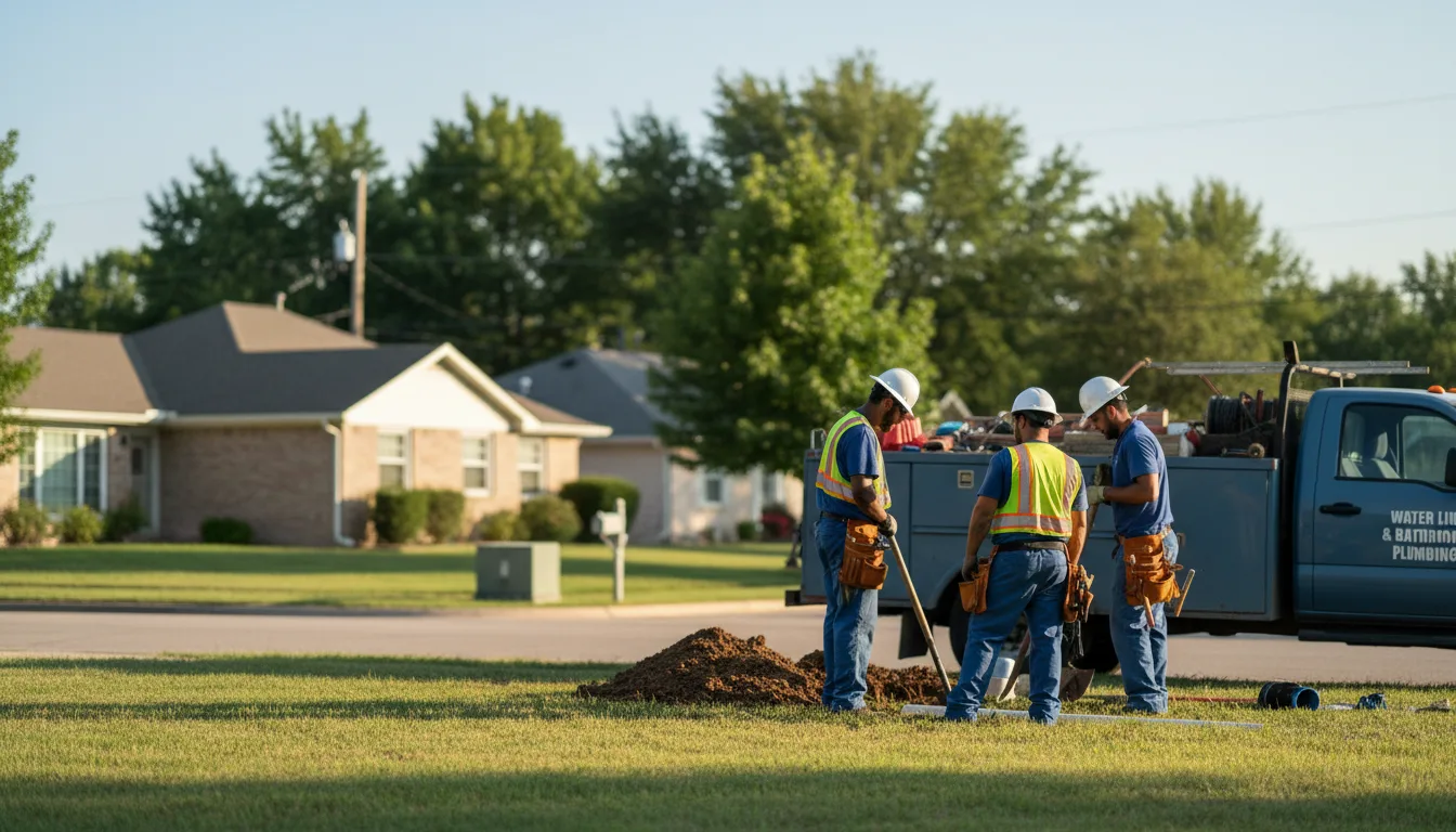 Residential water line and bathroom plumbing service in Manchaca, TX